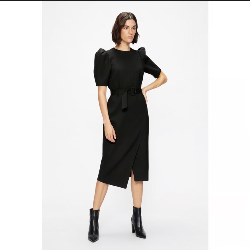 Ted Baker Black Puff Sleeve Dress